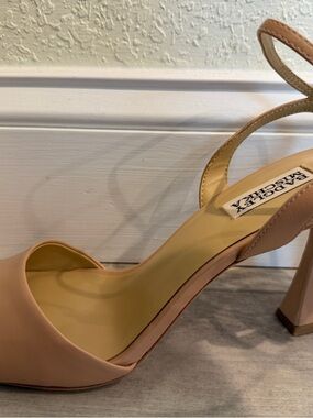 Badgley Mischka Blush Pink Leather Slingback Heel